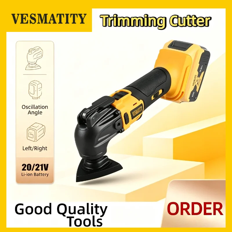 Vesmatity Electric Saw Trimmer Oscillating Multi Tool for Cutting Scraping Sanding Power Tool for Dewalt 20V Battery Pro Max