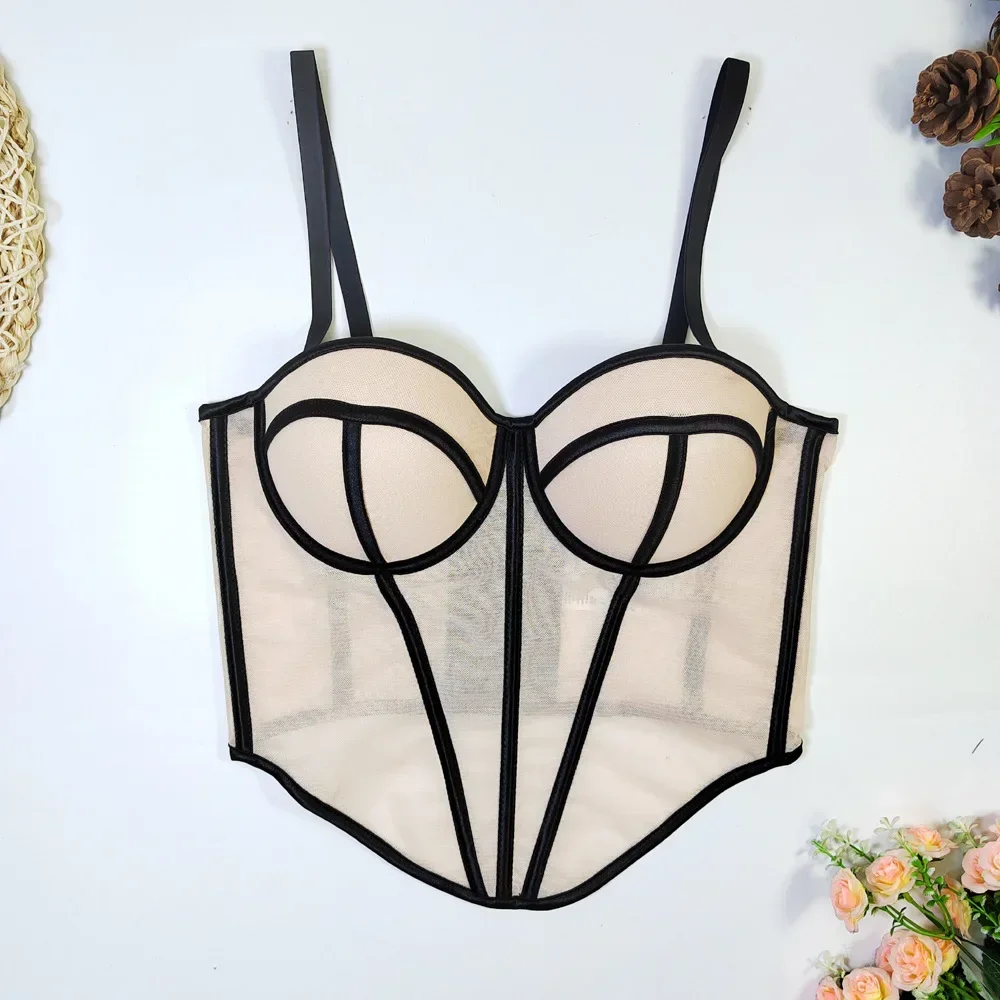 Corsés de moda, corpiño Push Up, Tops, ropa de mujer, corsé gótico debajo del busto, Top, lencería Sexy, corpiño para discoteca, corsés, ropa de fiesta