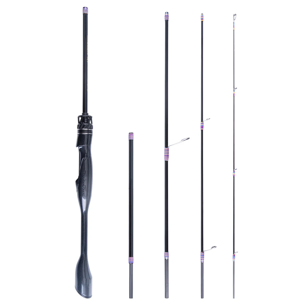 FISHINGFANS ORCA Tragbare Reise-Angelrute Leichte Kohlefaser 5-teilig FUJI O GUIDE 1-8g UL Ultraleichte Angelrute – Detail 10