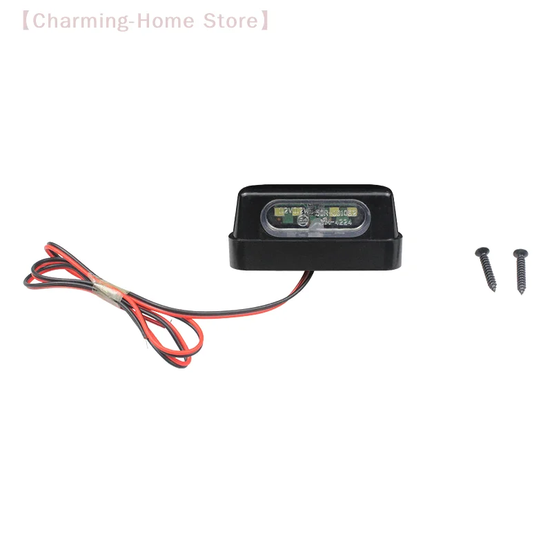 【M】12V العالمي للدراجات النارية 4LED ضوء لوحة الترخيص 0.2W الخلفية ضوء لوحة الترخيص مع Emark #4
