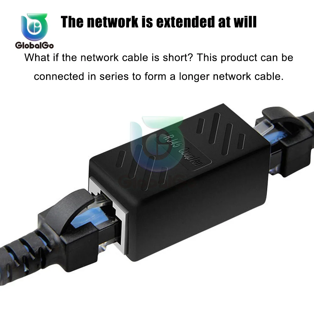 RJ45 Connector Network Ethernet Extender Extension Converter Adapter Gigabit Interface Female to Female Network Connector