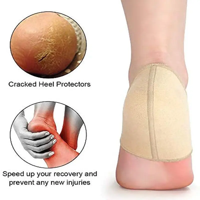 ฝาครอบป้องกันส้นเท้าแตกแผ่นรองส้นเท้าบรรเทาอาการปวดสำหรับ plantar fasciitis ส้นเดือยสำหรับดูแลเท้าเบาะซ่อมแซมผิว