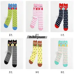 children socks girls calf socks baby cute stockings kids sock knee high Spring new woodpecker cartoon sokken child legwarm