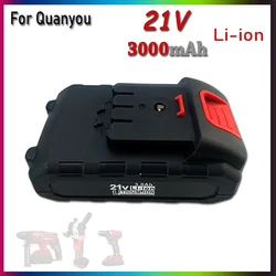 21V 3000Ah For Quanyou Lithium-ion Electric Tool Battery Suitable for Cutting machines, Drills, Saws, and other tools