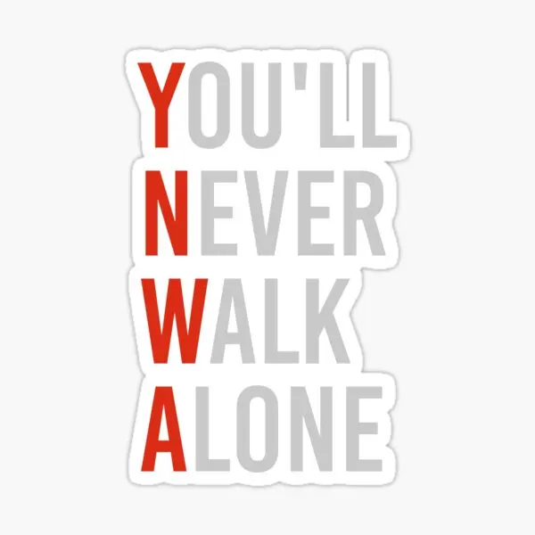 Ynwa لن تمشي بمفردك أبدًا كبد 5 قطعة ملصقات لغرفة المعيشة نافذة غرفة السيارة أنيمي لطيف الفن طباعة الأمتعة ديكور المياه Bo