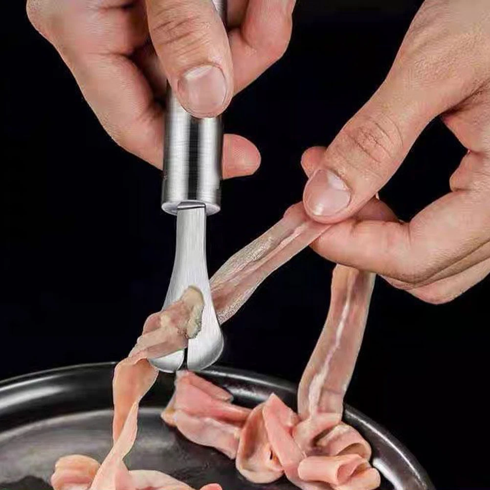 

2pcs Stainless Steel Sausage Opener Chicken Cooking Tool Poultry Intestine Opener Shellfish Shucker Kitchen Cooking Utensil