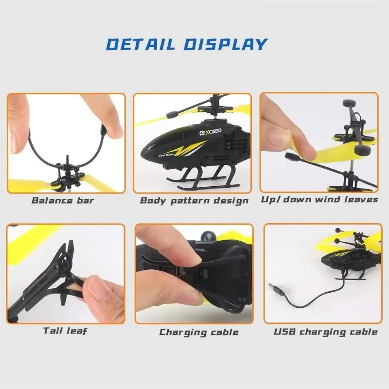 Watch Induction Remote Control Toy RC Helicopter Impact Resistant Helicopter with Lighting Rechargeable Mini RC Drone