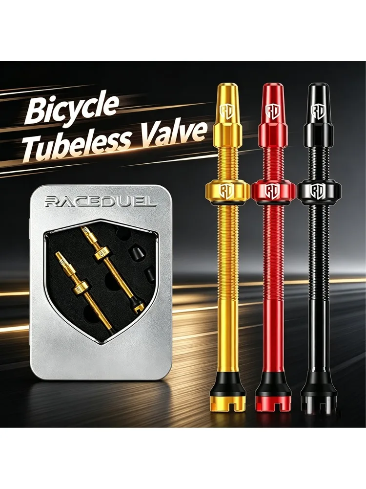 AliExpress NONE RACEDUEL Bicycle F/V Presta Valves 44MM 60MM 80MM Road Bicycle Tubeless Rim Valve Aluminum Alloy MTB Gravel Road Tire Valves