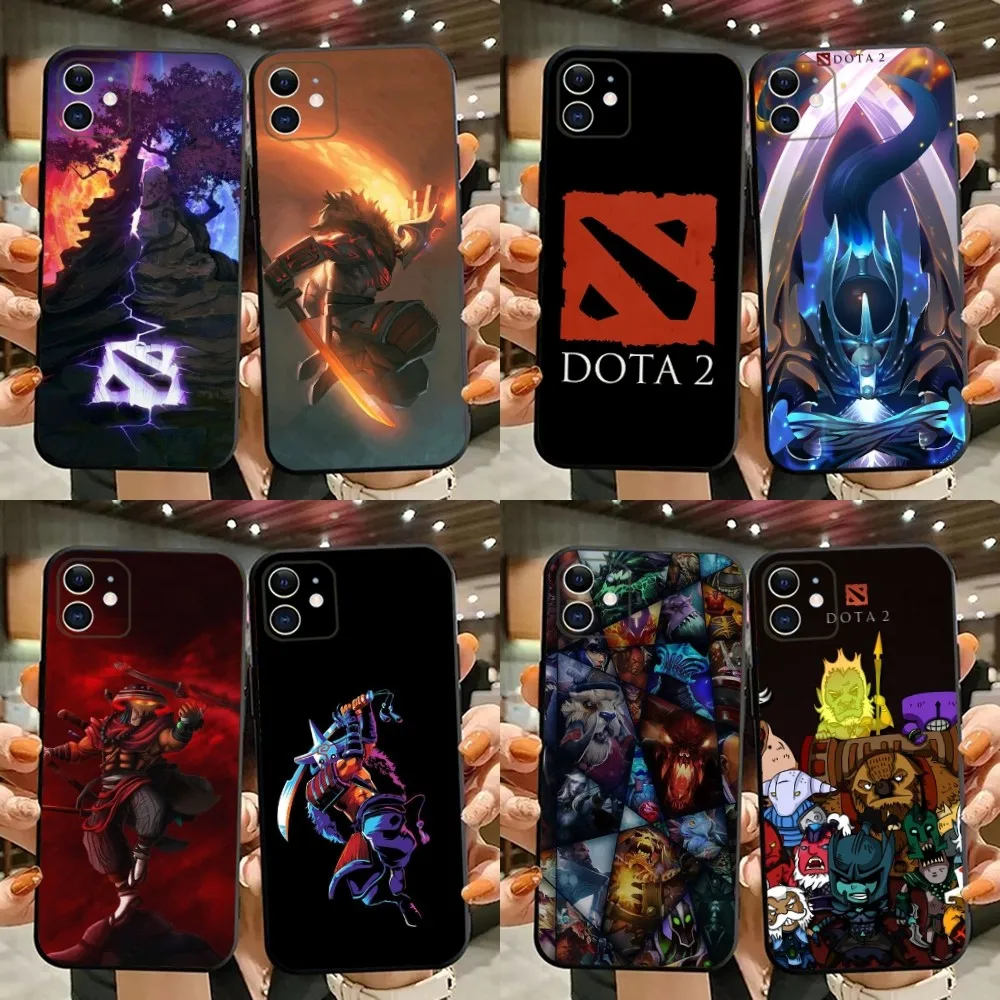 

D-Dota 2 Hot Game Phone Case For iPhone 15,14,13,12,11,Plus,Pro Max,XS,X,XR,SE,Mini,8,7 Soft Silicone Black Cover