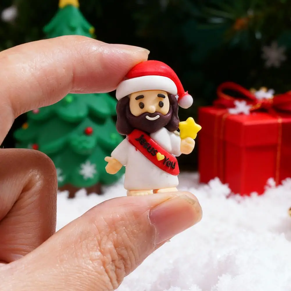 50 قطعة شخصيات يسوع الصغيرة يسوع يحبك ألعاب الجيب المطاطية شخصيات صغيرة لإخفاء والسعي حفلة دينية لمدرسة الأحد #5