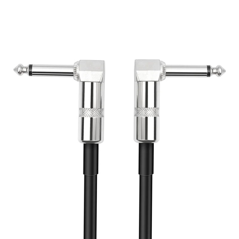 ABFN-5 حزم تأثير الغيتار دواسة كابلات التصحيح المسطحة 6 بوصة طول مع 1/4 بوصة الزاوية اليمنى موصلات كابل التصحيح دائم سهلة T