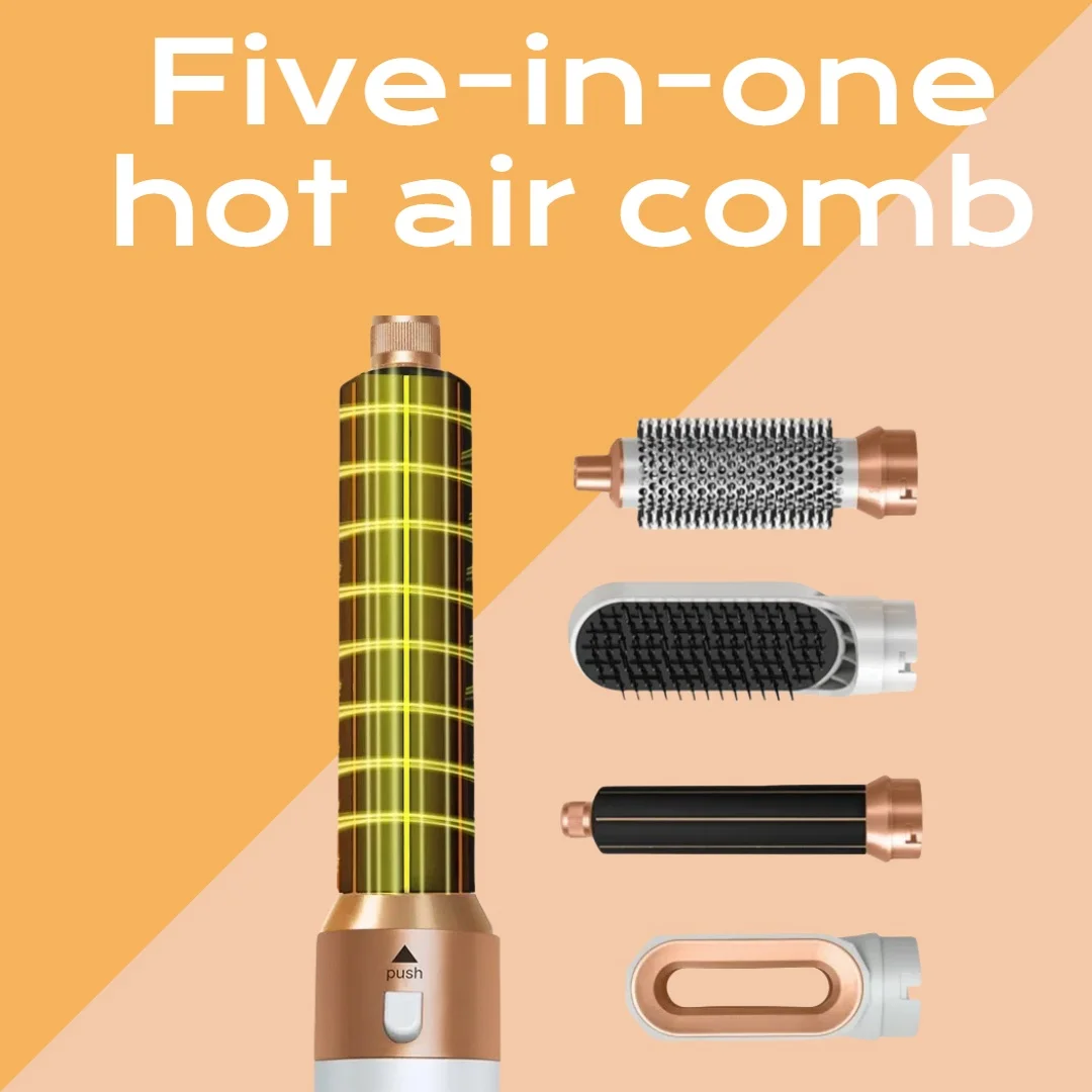 

Комплект электрической фены 5-в-1, фен с прямым зажимом, передвижные инструменты для укладки волос, оборудование для выпрямления и завивки волос