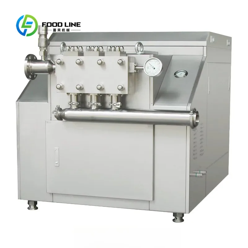 Customized Milk Homogenizer High Pressure Stainless Steel Machine Juice Processing with Essential Pump Component Equipment