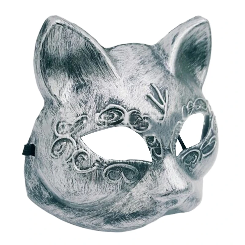 Masque chats mascarade, masque chats d'halloween, masque Cosplay d'animaux pour femmes hommes N7YF