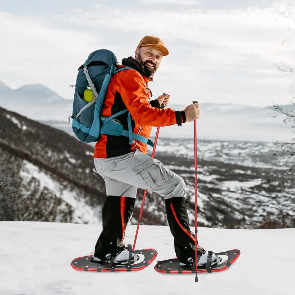 

Snowshoes with Adjuatable Trekking Poles Bundle Carry Bag Light Weight Aluminum Walking Hiking Poles Durable All Terrain