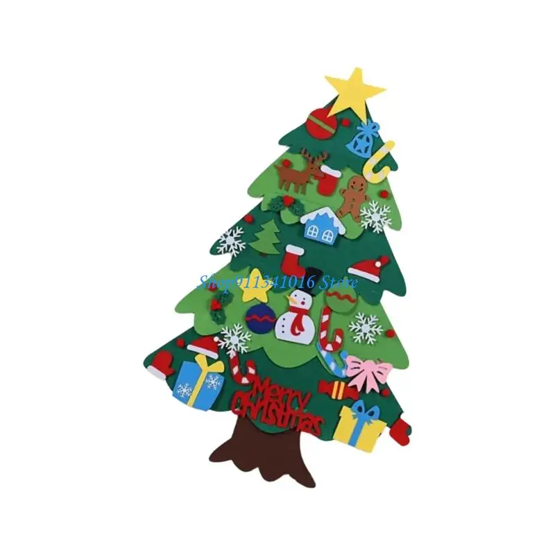  Educational Large Felt Christmas Tree Interactive Play Accessories For Toddlers