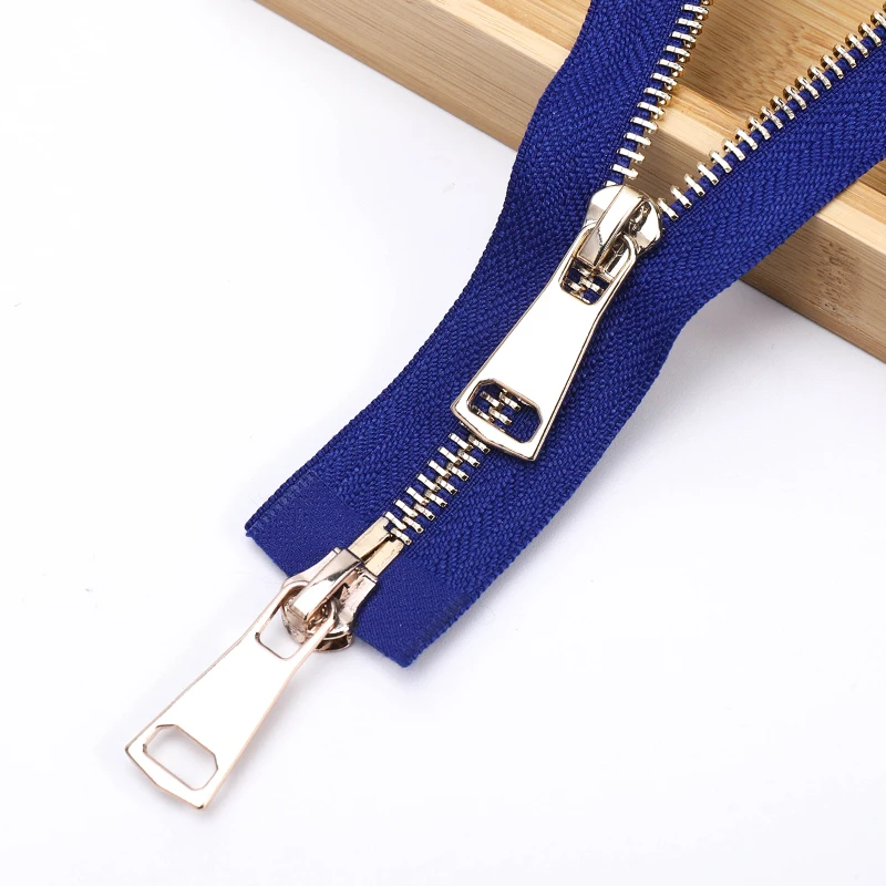 5# 70cm Metal Zipper Open Ended Double Slider Two-way Zip Replaceable Jacket Coat Repair Zip Diy Sewing Accessories