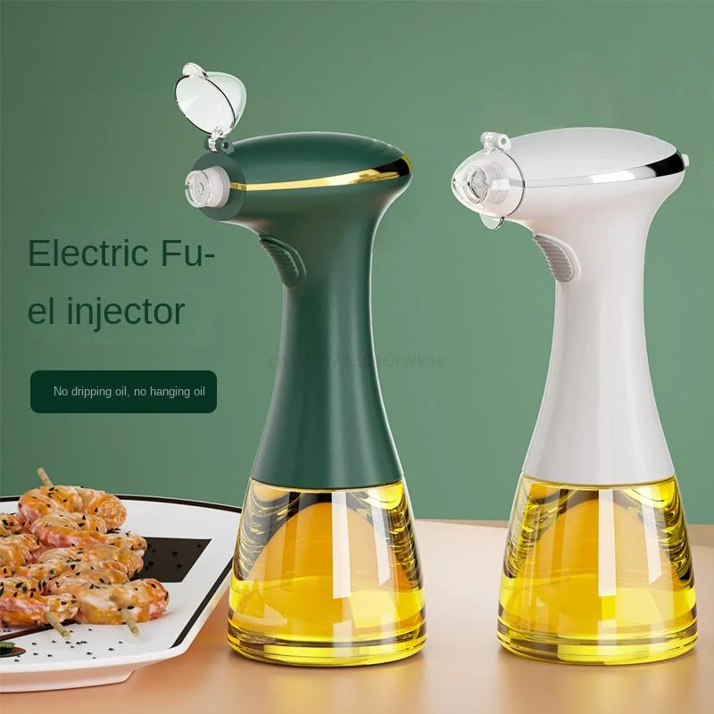 Electric Olive Oil Spray Bottle Dispenser USB Charging Detachable Soy Sauce Vinegar Storage Bottle for BBQ Kitchen Oil Sprayer