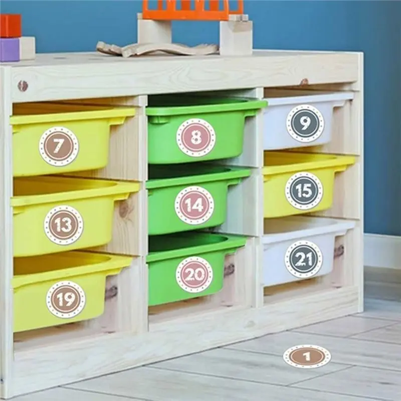 For Classroom-Boho Line Up Spots-36Pcs Number Stickers Dots-Floor Decals