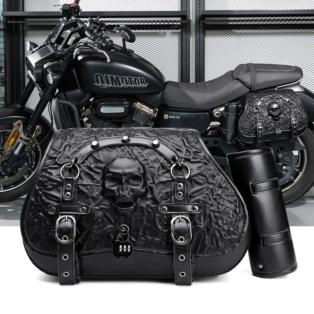 Hot-selling punk style Harley motorcycle trailer anti-theft locomotive rock modification bag multi-model universal