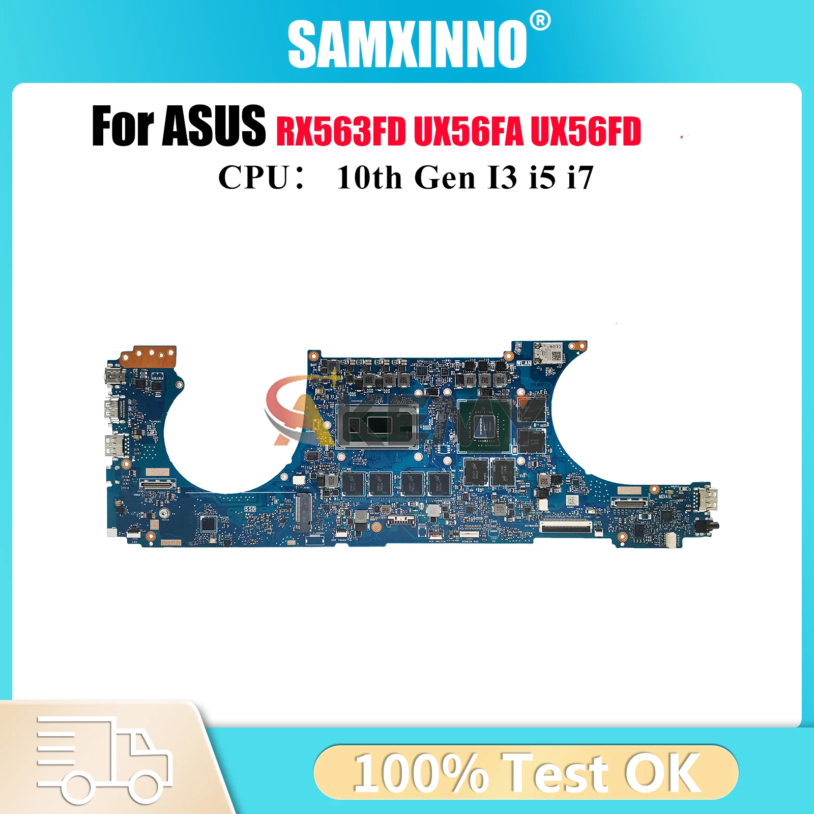 

UX563FD Laptop Motherboard For ASUS ZenBook BX563FD RX563FD UX56FD Q536FD UX563 UX56FA Notebook Mainboard With 10th Gen I3 i5 i7