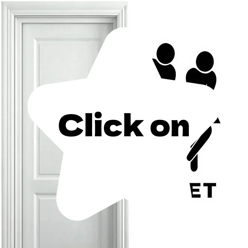 Removable Waterproof WC Sticker Durable PVC Self Adhesive Toilet Indicating Wall Sticker Universal Fun Decal Supply For Home Us
