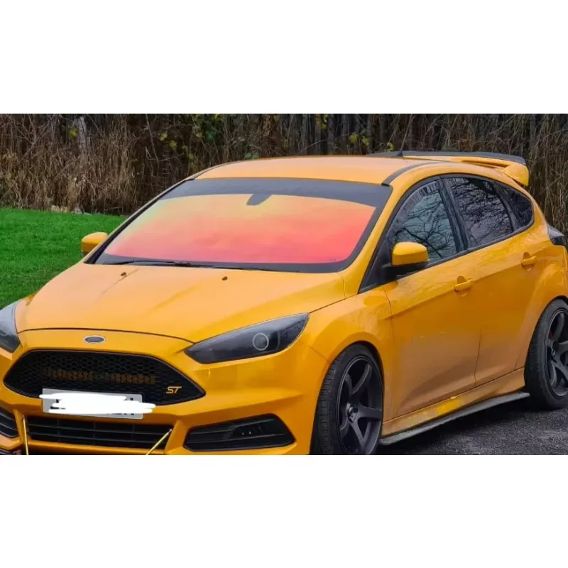 Pôr do sol vermelho camaleão matiz cor fotocromática janela do carro vidro decorativo mudança de cor camaleão janela matiz filme 85% reino unido