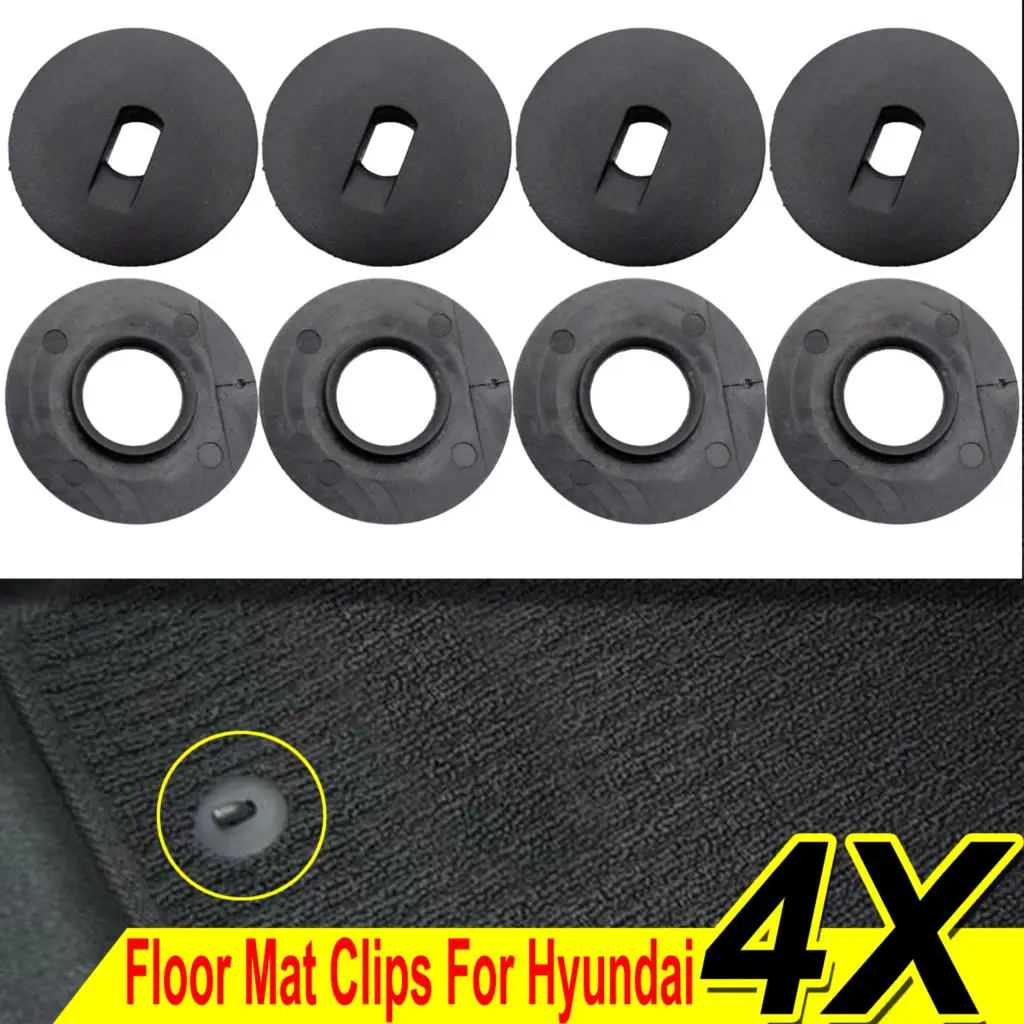 4pcs For Hyundai Accent Solaris Elantra Tucson Kona Veloster Car Fastener Floor Foot Mat Clips Carpet Fixing Holder Retainer