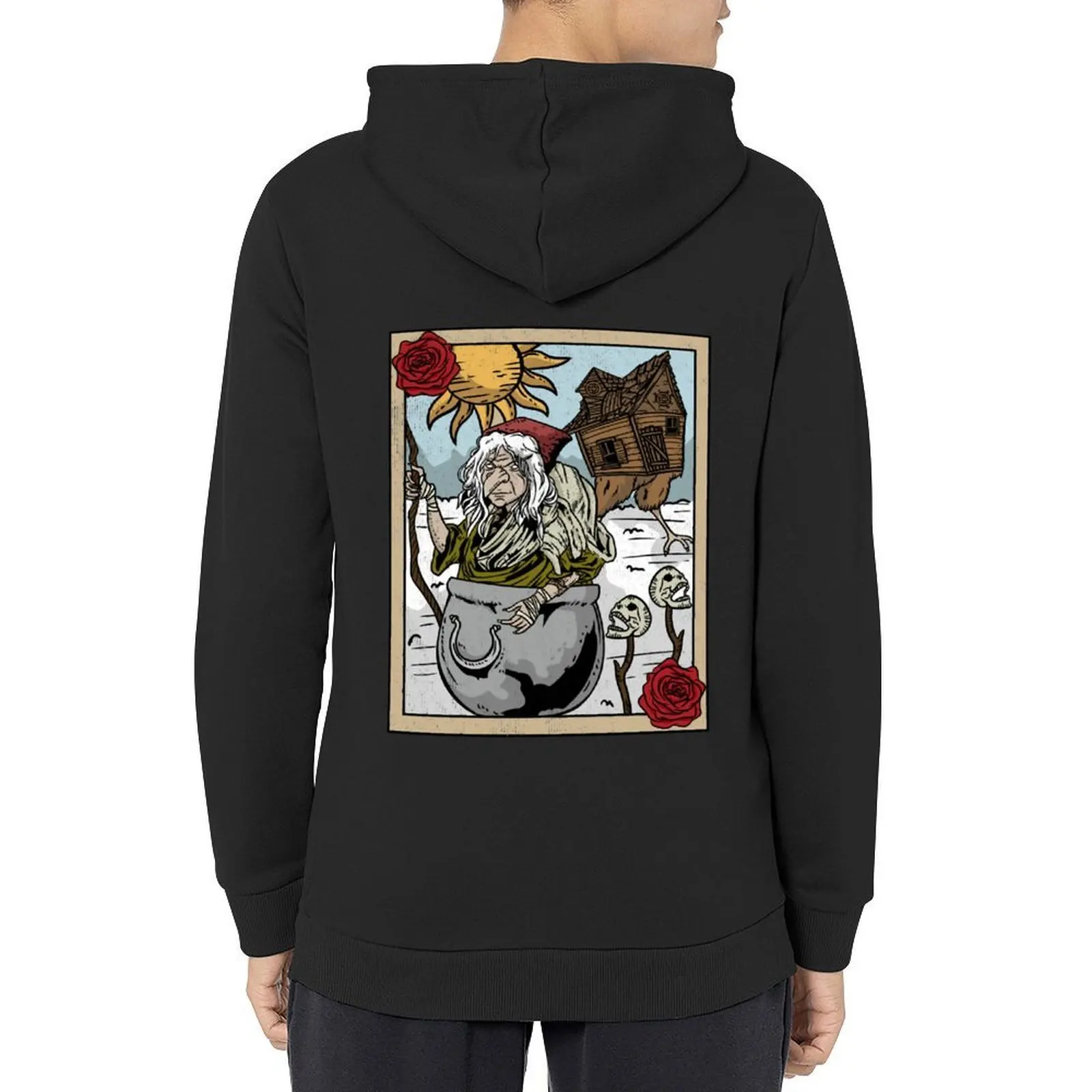

Baba Yaga - Witch Witchcraft Spells Tarot Card Hoodie hooded shirt aesthetic clothing men's autumn clothes autumn hoodie