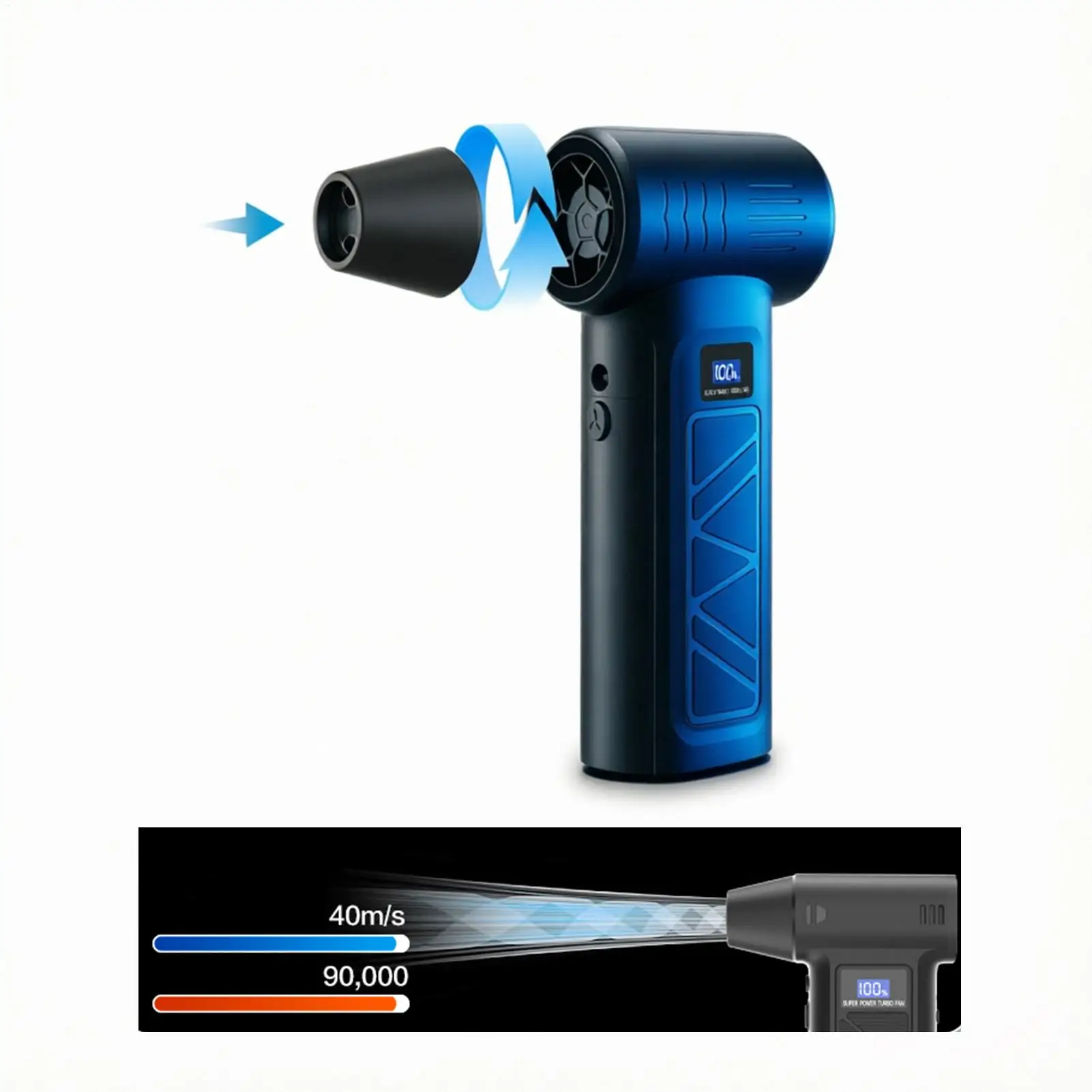 Cordless Car Vacuum Digital Display 4 Settings Handheld Suction Cleaner With LED Light Household Cordless Vacuum For Home Living