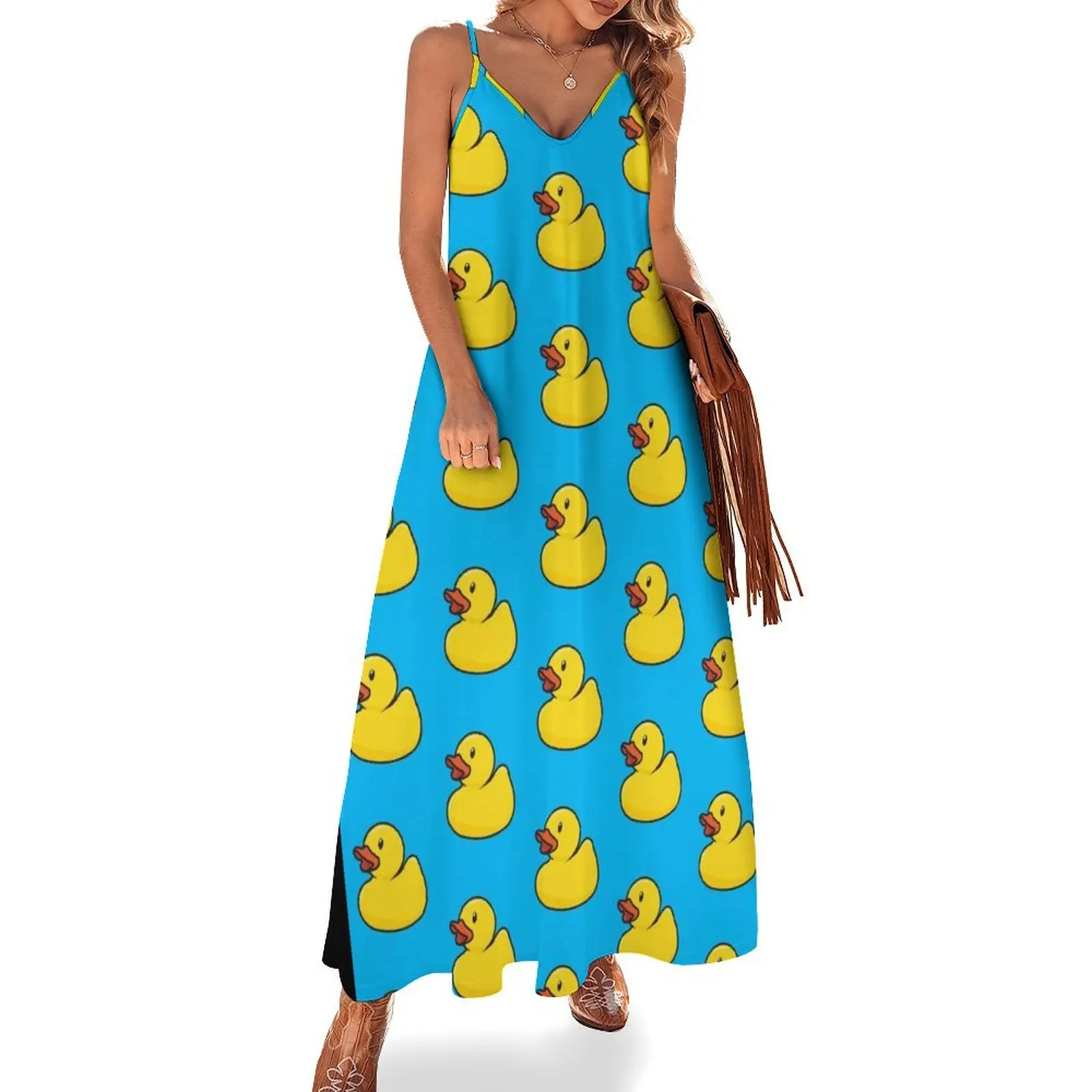 

Rubber Duck Sleeveless Long Dress dresses with long sleeves summer dress daily clothes women party dresses Dress