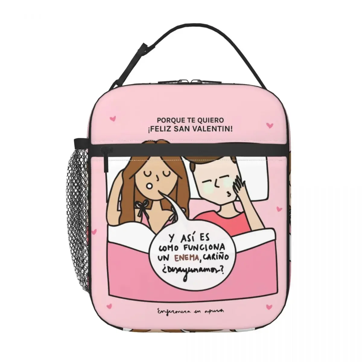 Enfermera-Saco de almoço isolado para mulheres, refrigerador à prova de vazamento, caixa Bento da escola, desenhos animados, médico e enfermeira, praia, camping, viagem