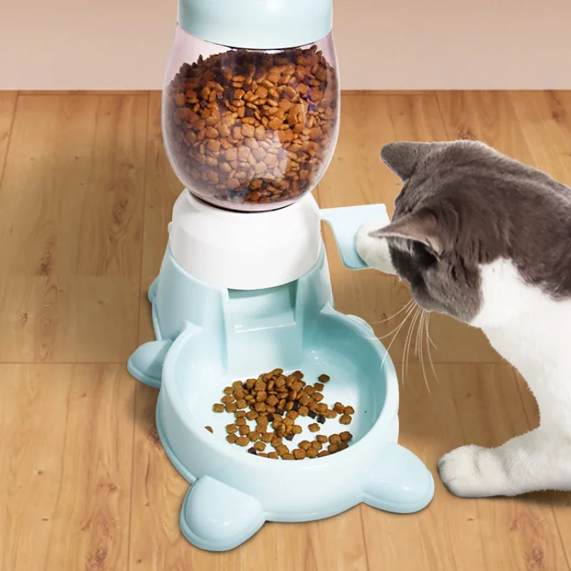 Automatic Feeder Dispenser Large Capacity Pet Feeder Small Dog Food Bowl Cat Feeder Bowl Pet Press Type Feeding Bowl
