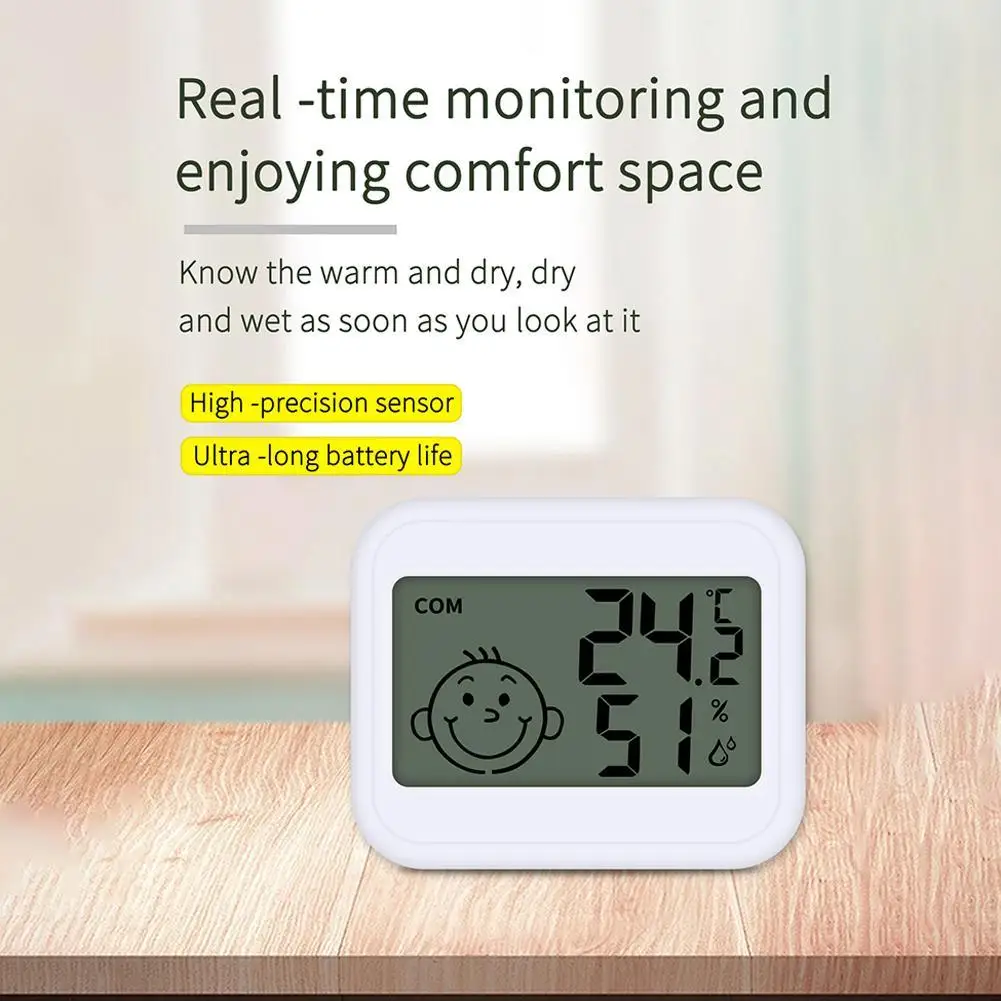 Mini LCD Digital Thermometer Hygrometer Real Time Monitoring Temperature Humidity Display Home Baby Room Bedroom