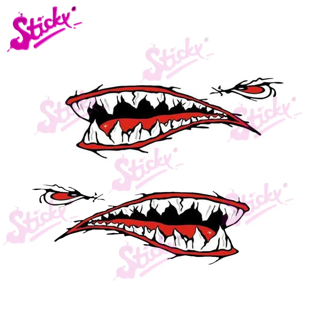 Warhawk Shark Tiger ビニールカーステッカー - 車、トラック、SUV、窓、バンパー、ラップトップ用の防水デカール