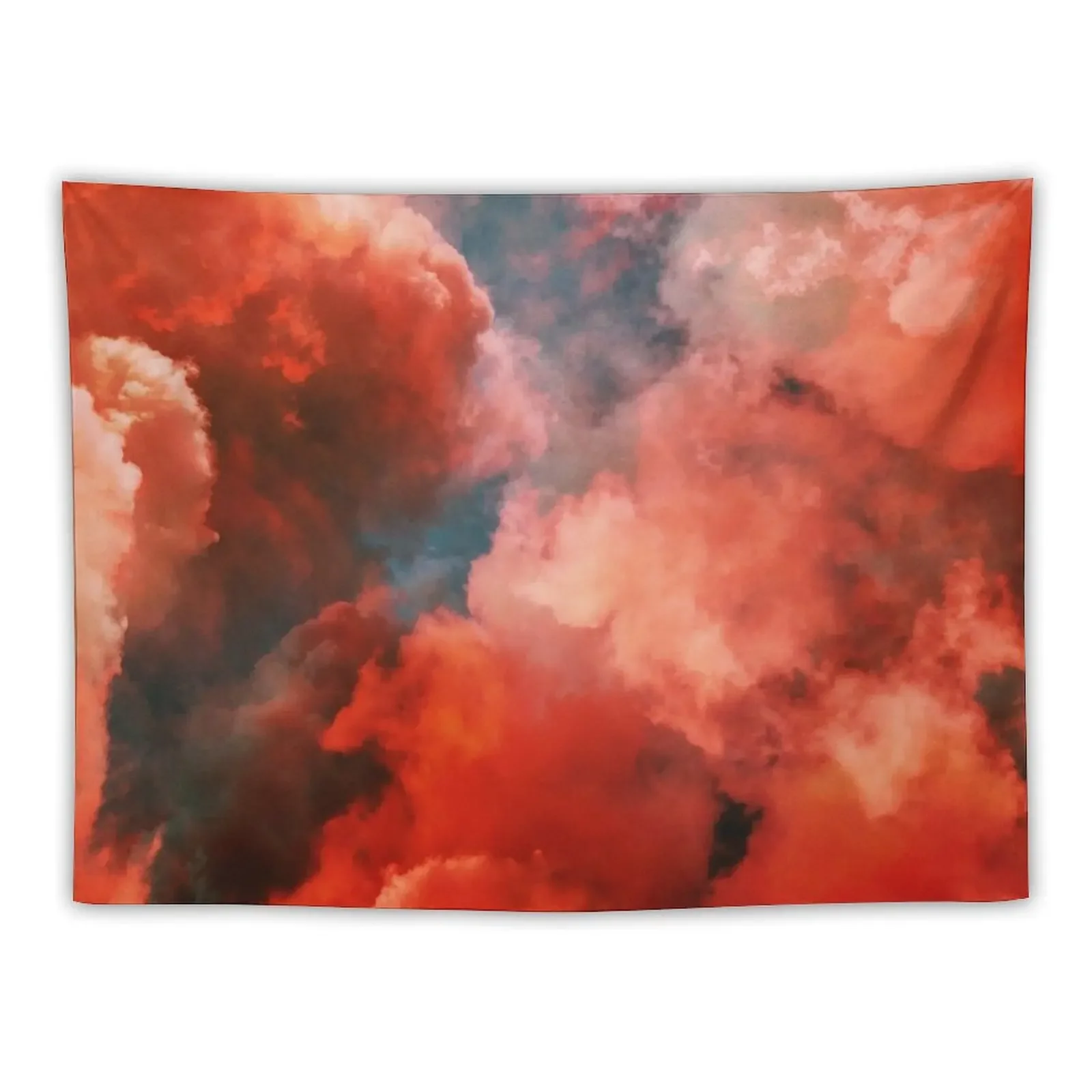 Red Sky At Night - Smoky, Cloudy, Red Abstract Tapestry Decoration For Bedroom Hanging Wall Room Decorations Aesthetics Tapestry