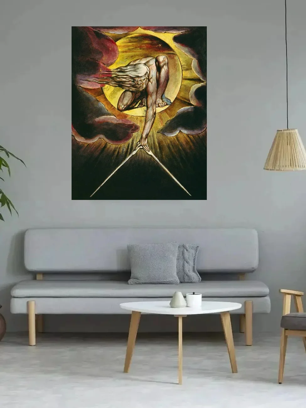 The Ancient of Days by William Blake (1794), Art Picture Print Canvas Poster,Home Wall Decor