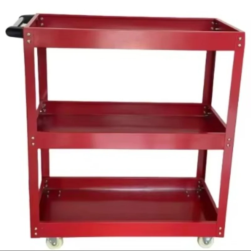 3-Layer Heavy- Commercial-gr Utility Vehicle Steel Wire Rolling Vehicle with Handle Bar Service Vehicle with Wheels