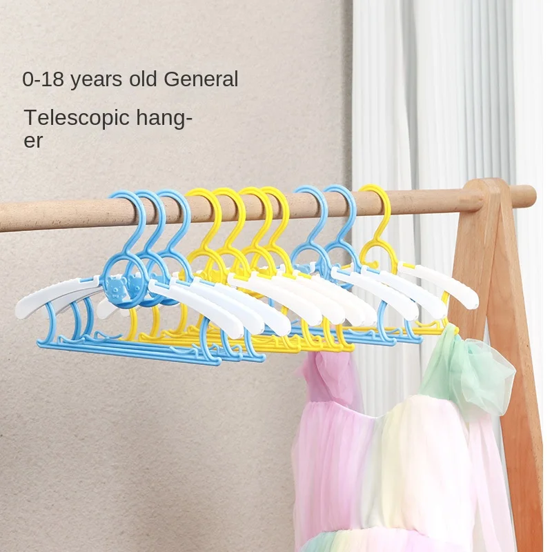 UNTIOR Non-slip Baby Clothes Hanger Adjustable Storage Hangers Cute Kids Clothes Organizer Closet Children Baby Coats Rack