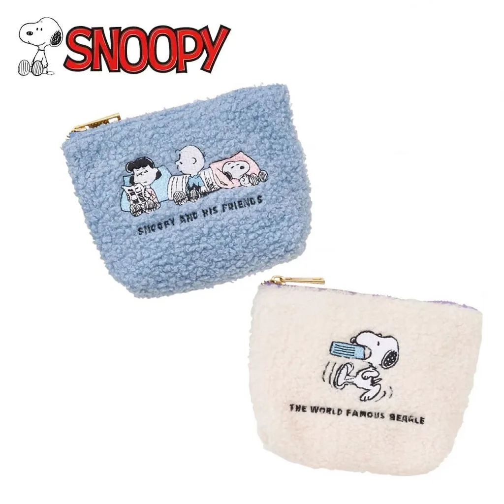 

Snoopy Plush Coin Purse Cute Dog Embroidery Pattern Mini Lipstick Jewelry Storage Bag Girls Birthday Gift