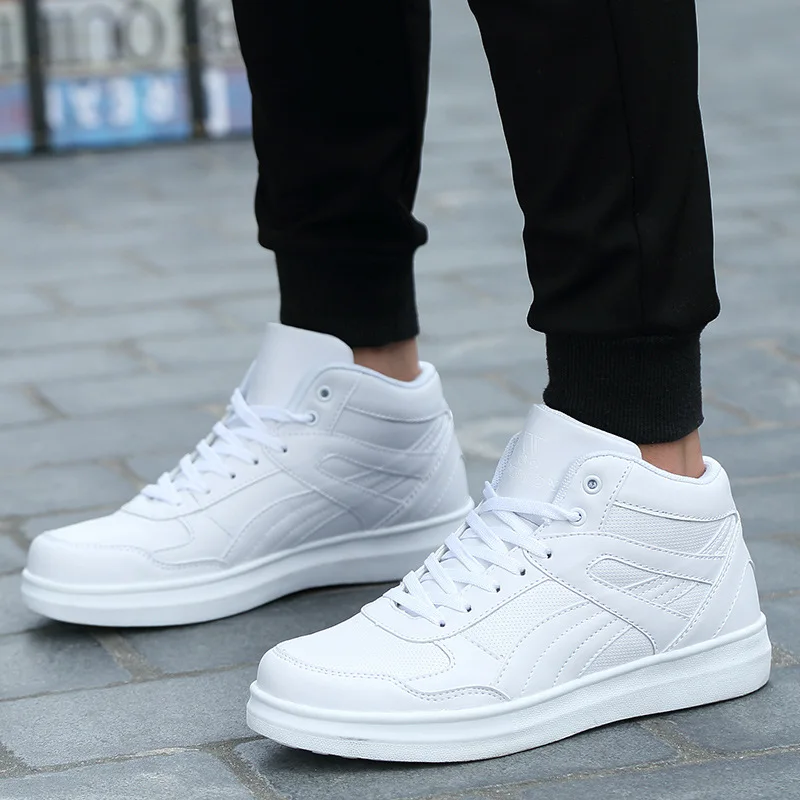 

Spring Fashion Casual Shoes Men White Sneakers Breathable High top Flats Skateboarding Shoes 2026 New Unisex man shoes