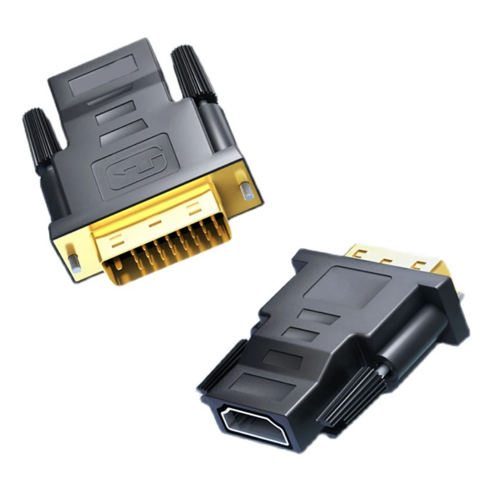 24k Vergulde Plug Man-vrouw DVI Converter 1080P Voor HDTV Projector Monito DVI 24 + 1 Naar HDMI-compatibele Adapter Kabels