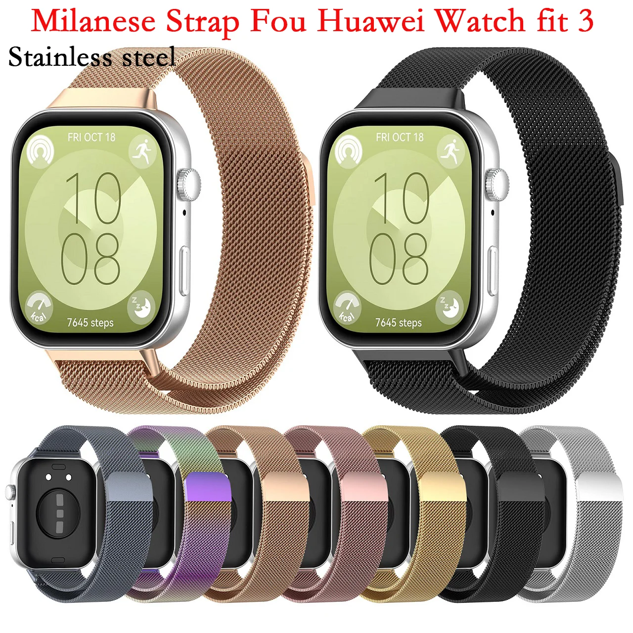 

Milanese Loop Watch Strap For Huawei Watch Fit 3 Smartwatch Bracelet Correa Replacement Wristband For Huawei Fit3 Accessories