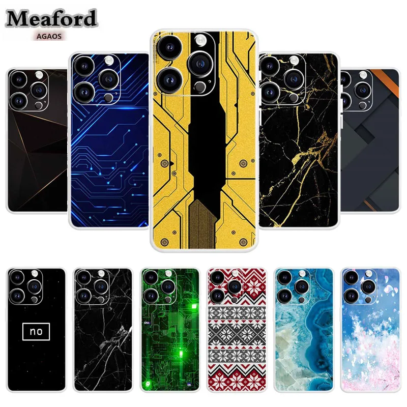 حافظة هاتف عصرية رائعة لهاتف أبل آيفون 12 16 برو ماكس 14 15 بلس غطاء آيفون 13 11 ميني ناعم من السيليكون الشفاف كابا شيلد