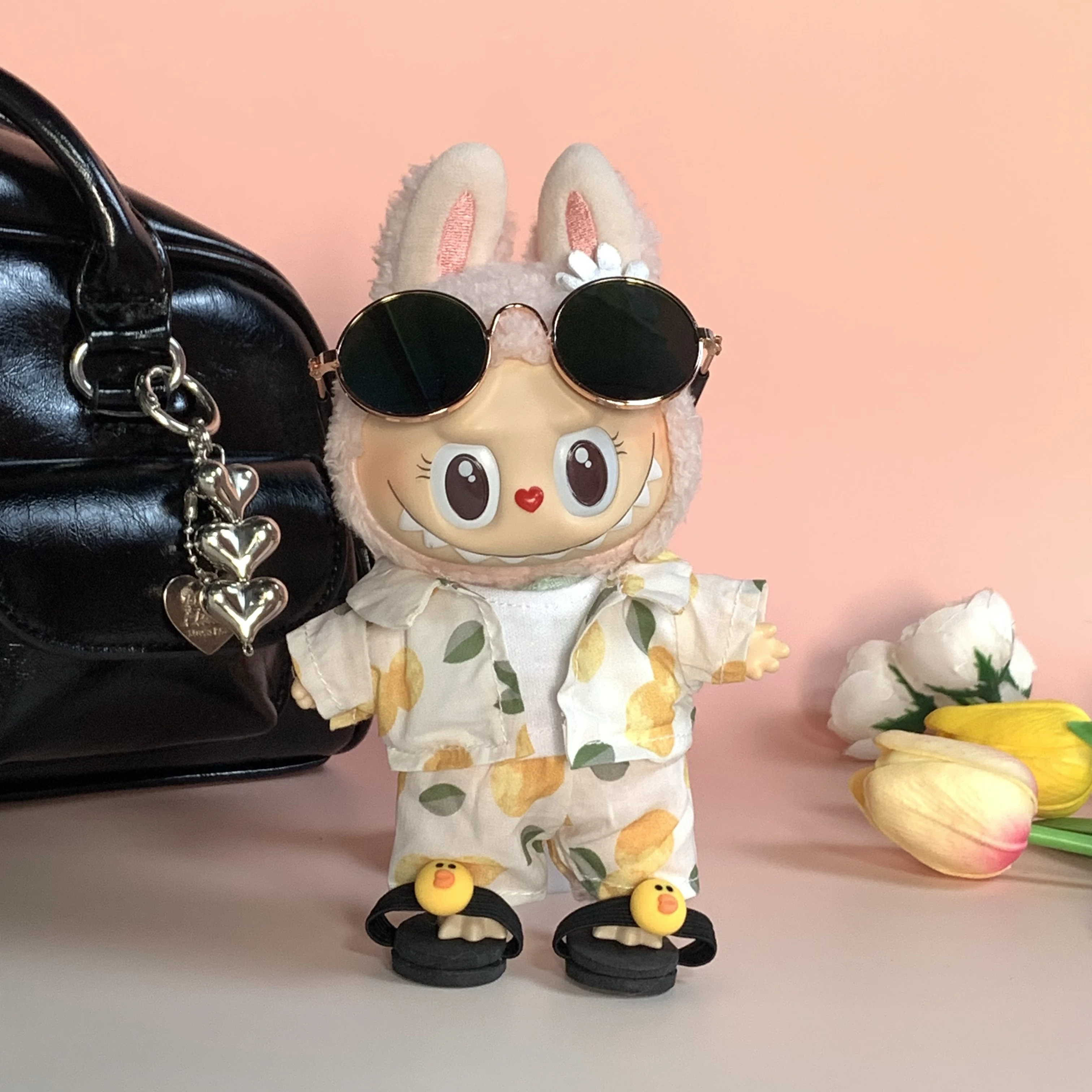 Одежда для кукол Labubu, пляжный комбинезон в курортном стиле, Labubu Idol V1 V2, аксессуары для одежды для кукол, 15/17 см, плюшевая кукла, универсальная