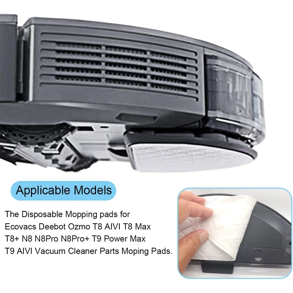 Abln-almofadas de pano descartáveis para ecovacs deebot ozmo t8 aivi t8 max t8 + n8 n8pro n8pro + t9 power max t9 aivi aspirador de pó