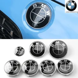 Black White Car  Wheel Rim Decoration Cover Front Hood Emblem for BMW X1 X3 X5 1 3 5 7 Series Z4 G20 G30 G05 G01 G11 E46 E90