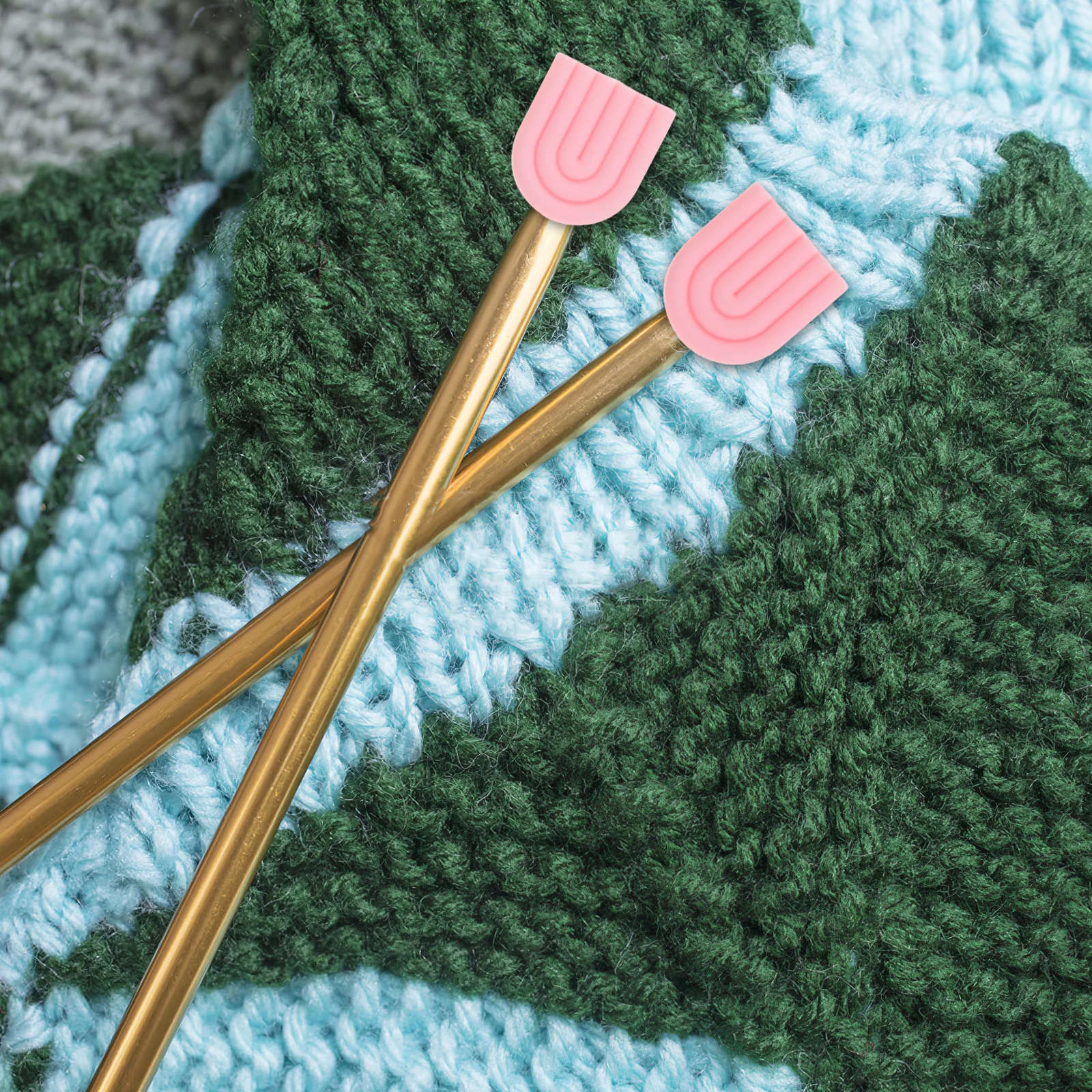 

20Pcs Knitting Needle Stoppers Silicone Point Protectors Soft End Caps Stitch Holders Portable Knitting Accessories