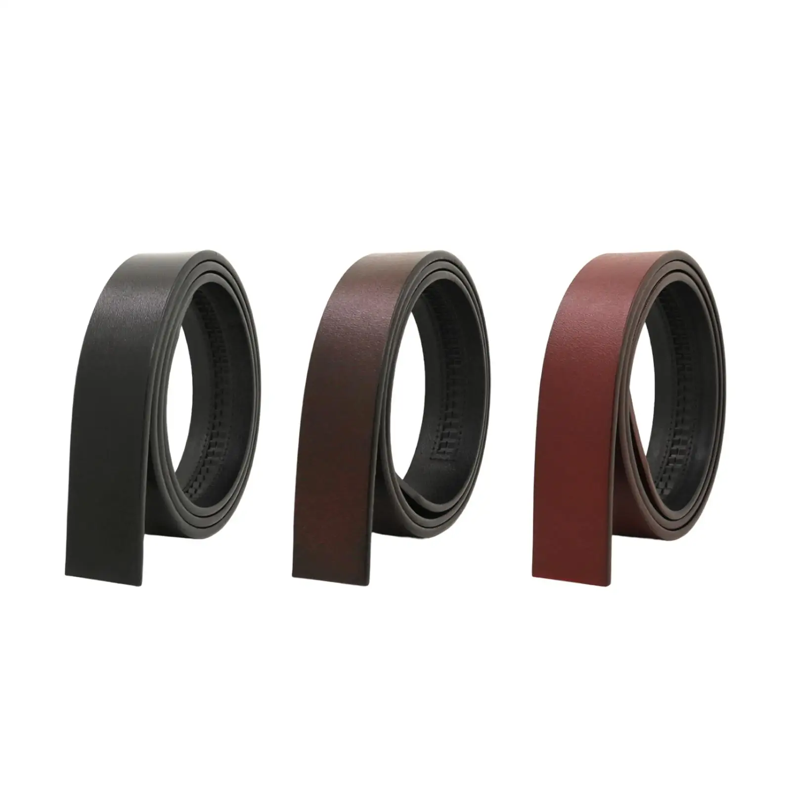 Belt without Buckle Holeless Mens Replacement Belt Strap for Automatic Belt