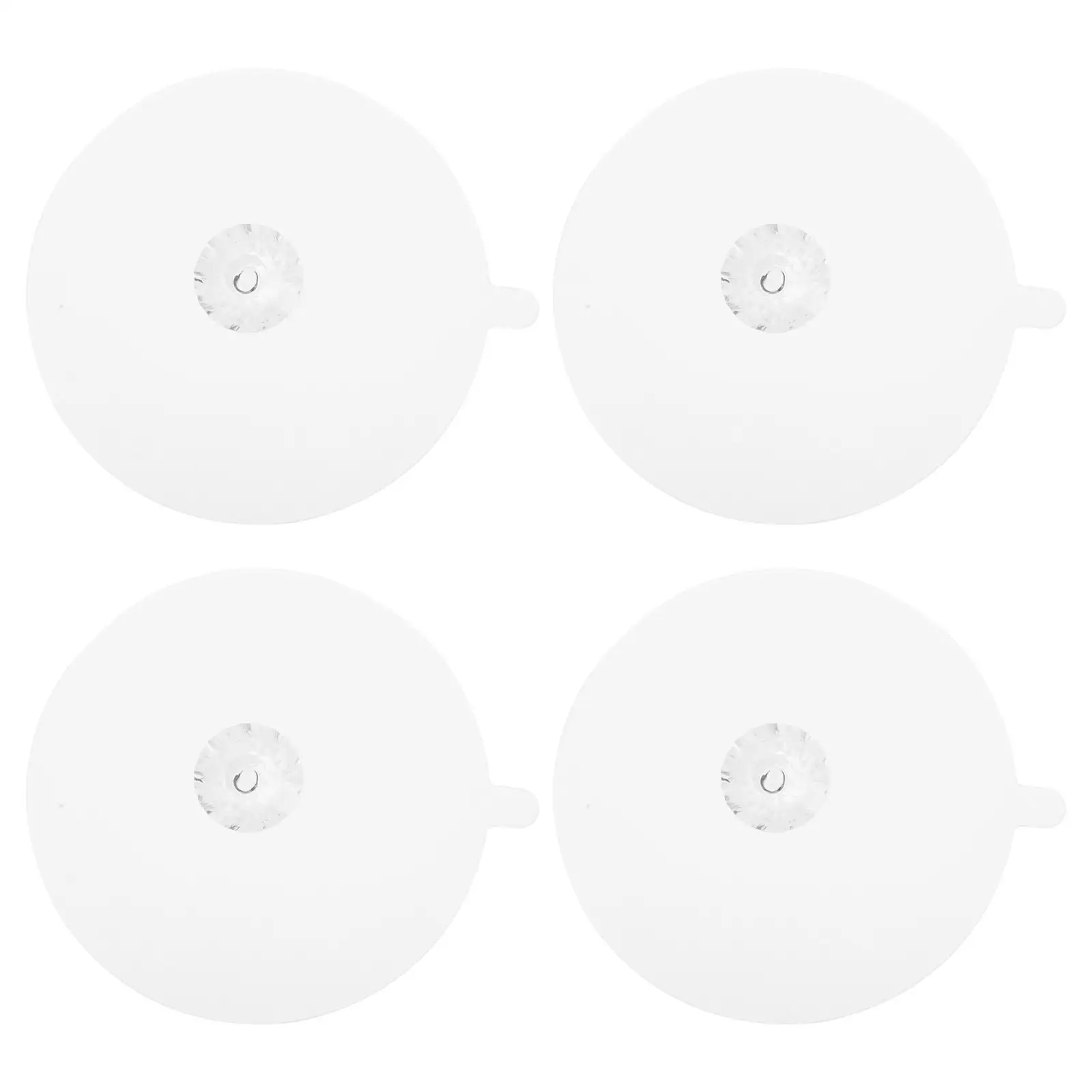 

4 Pcs Silicone Cup Lid 11cm Transparent Dual Matte Dust Proof Leak Proof Mug Cover Kitchen Bar Accessories Household Wear